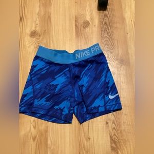 Blue Nike Pro Spandex